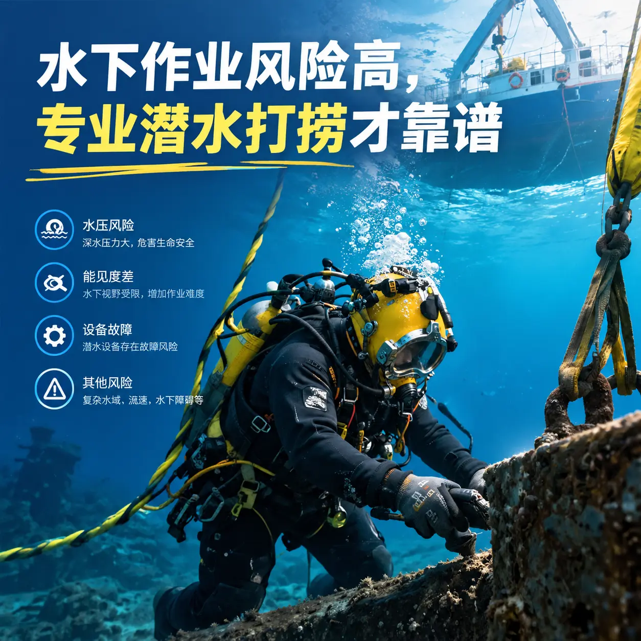 水下作业风险高,尉氏专业潜水打捞才靠谱